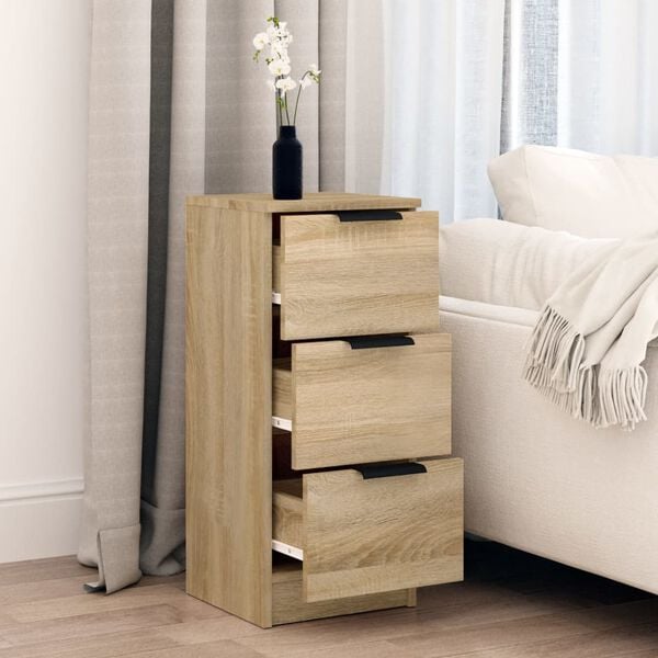 vidaXL Buffet Ch&ecirc;ne sonoma 30x30x70 cm Bois d'ing&eacute;nierie
