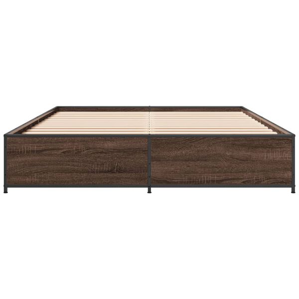 vidaXL Cadre de lit sans matelas chêne marron 140x200 cm