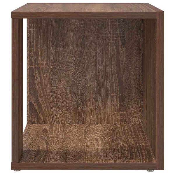 vidaXL Table d'appoint Ch&ecirc;ne marron 33x33x34,5 cm Bois d'ing&eacute;nierie