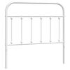 vidaXL T&ecirc;te de lit de remplacement m&eacute;tal blanc 100 cm