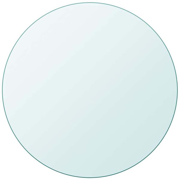 vidaXL Dessus de table ronde en verre tremp&eacute; 500 mm