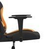 vidaXL Chaise de jeu Noir et orange Tissu