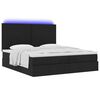 VidaXL Cadre de lit ottoman avec matelas noir 200x200cm tissu