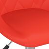 vidaXL Chaise pivotante de salle &agrave; manger Rouge Similicuir