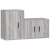 vidaXL Ensemble de meubles TV 2 pcs Sonoma gris Bois d'ing&eacute;nierie