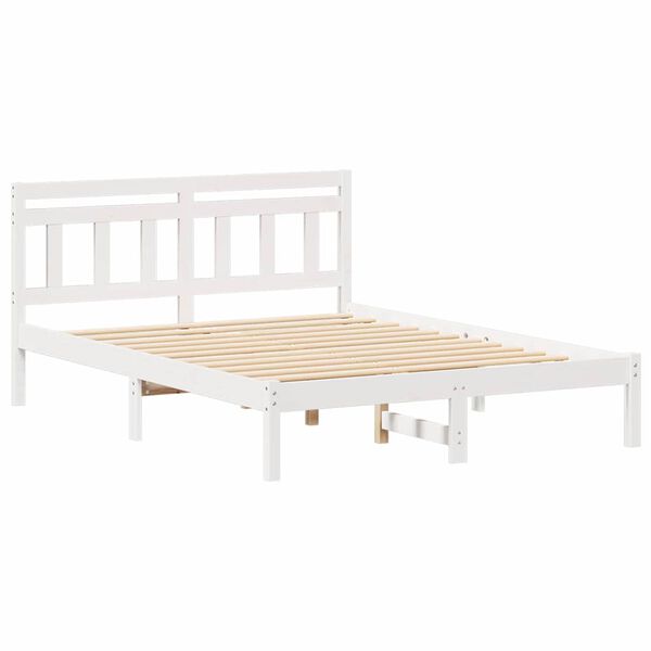 vidaXL Cadre de lit Blanc 120 x 190 cm Pin massif