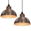 vidaXL Plafonnier 2 pcs Semi-sph&eacute;rique Couleur cuivre