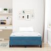 vidaXL Lit &agrave; ressorts avec matelas Bleu fonc&eacute; 120 x 220 cm tissu