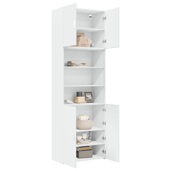 vidaXL Buffet haut blanc 80x42,5x249 cm bois d'ing&eacute;nierie
