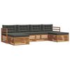 vidaXL Ensemble de canap&eacute;s d'ext&eacute;rieur 6 pc Naturel et Anthracite
