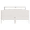 vidaXL Cadre de lit sans matelas blanc 135x190 cm bois de pin massif