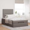 VidaXL Cadre de lit ottoman avec matelas taupe 120x190 cm tissu