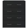 vidaXL Buffet avec 4 tiroirs 60x30,5x71 cm Noir
