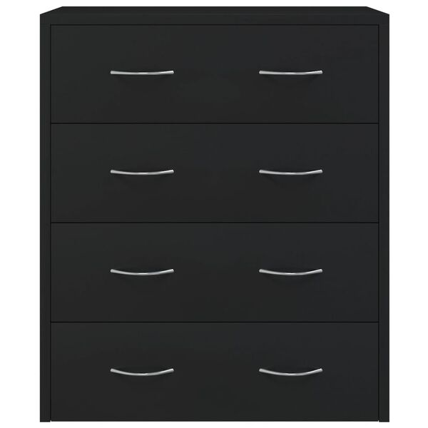 vidaXL Buffet avec 4 tiroirs 60x30,5x71 cm Noir