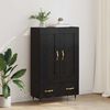 vidaXL Haut Armoire Ch&ecirc;ne noir 69,5 x 31 x 115 cm Bois d'ing&eacute;nierie