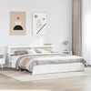 vidaXL Cadre de lit avec t&ecirc;te de lit sans matelas blanc 180x200 cm