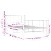 vidaXL Cadre de lit m&eacute;tal sans matelas avec pied de lit noir 90x190 cm