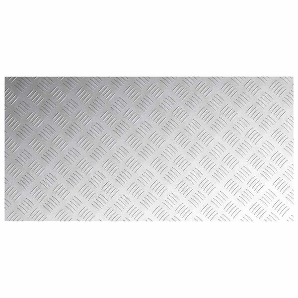 vidaXL Nez de marche Rectangulaire 4 pcs Argent&eacute; 100 x 50 cm Aluminium