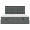 VidaXL Cadre de lit ottoman avec matelas gris foncé 160x200cm tissu