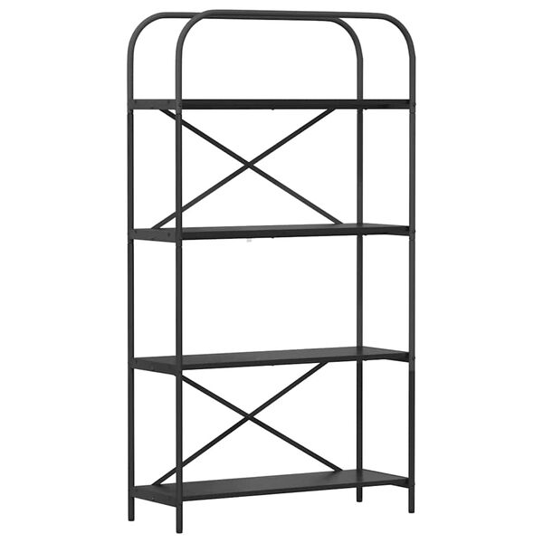 vidaXL &Eacute;tag&egrave;re Ch&ecirc;ne noir 80 x 30 x 146 cm Bois d'ing&eacute;nierie