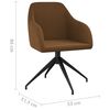 vidaXL Chaises &agrave; manger lot de 6 marron velours