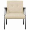 vidaXL fauteuil Cr&egrave;me 59 x 75 x 78 cm tissu
