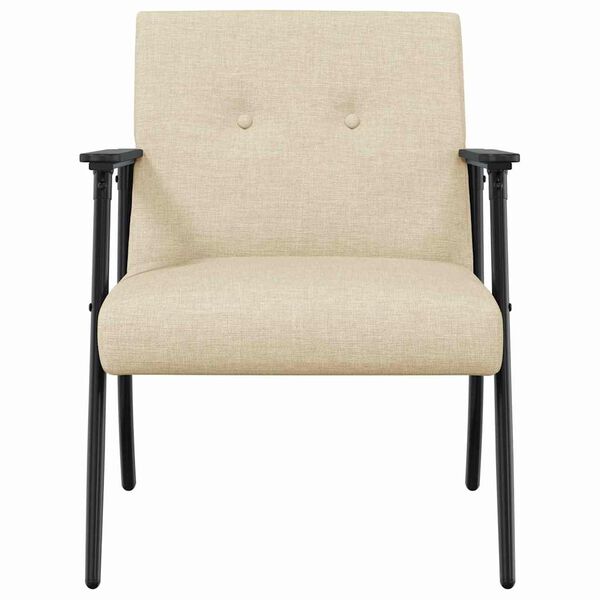 vidaXL fauteuil Cr&egrave;me 59 x 75 x 78 cm tissu