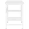vidaXL Bureau d'ordinateur Blanc 105x50x72 cm MDF et m&eacute;tal