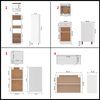 vidaXL Ensemble de 8 meubles de cuisine "Lyon" en bois d'ing&eacute;nierie blanc