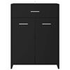 vidaXL Armoire de salle de bain noir 60x33x80 cm bois d&rsquo;ing&eacute;nierie