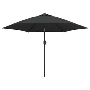 vidaXL Parasol d'ext&eacute;rieur avec LED et m&acirc;t en acier 300 cm Anthracite