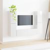 vidaXL Ensemble meuble TV 6 pcs Blanc brillant Bois d'ing&eacute;nierie