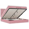vidaXL Cadre de lit ottoman avec matelas rose 200x200 cm velours
