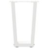 vidaXL Pieds de table basse en forme de V, 2 pi&egrave;ces, blanc, 38 x (42-43,3) cm, acier