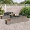 vidaXL Ensemble de canap&eacute; de jardin 8 pcs Gris Poly rotin