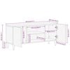 vidaXL Meuble TV gris clair 105x33,5x46 cm bois massif de manguier