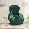 vidaXL Fauteuil inclinable de massage Vert foncé Tissu