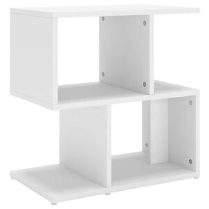 vidaXL Table de chevet blanc 50x30x51,5 cm bois d'ing&eacute;nierie