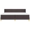 vidaXL Lit &agrave; ressorts avec matelas Marron fonc&eacute; 200 x 200 cm Polyester