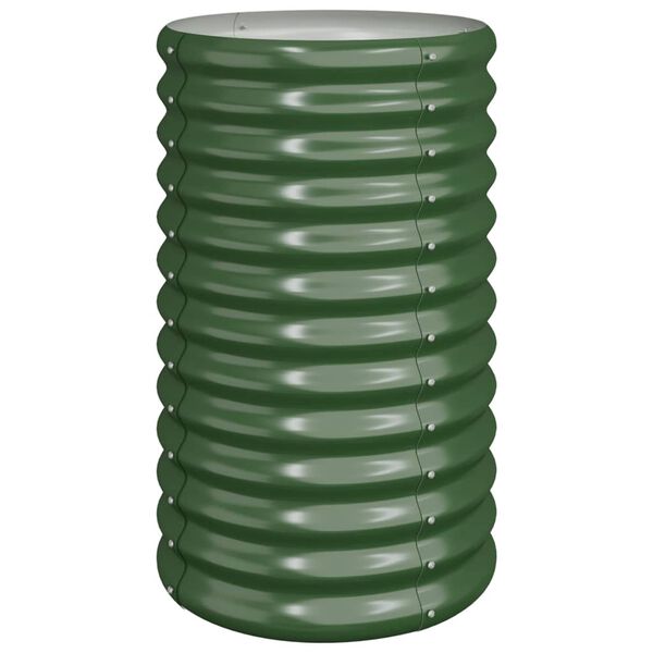 vidaXL Jardinière de jardin Acier galvanisé 40x40x68 cm Vert