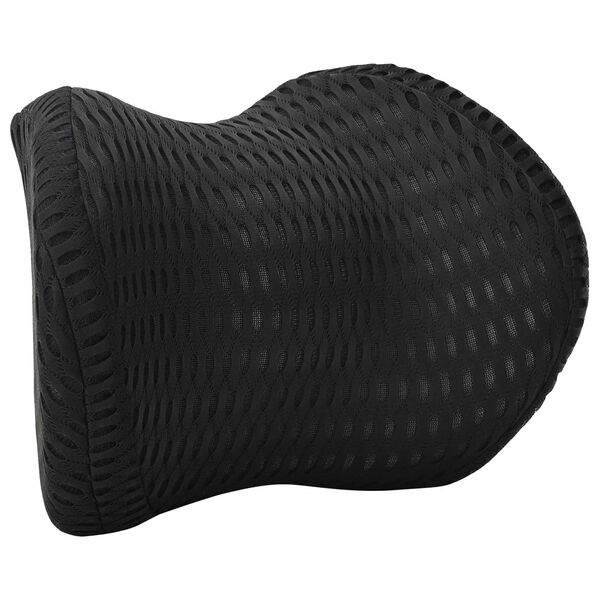 vidaXL Coussin pour le cou Couleur unie Noir 30,5 x 21,5 x 13 cm