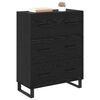 vidaXL Buffet Ch&ecirc;ne noir 69,5 x 34 x 90 cm Bois d'ing&eacute;nierie et fer
