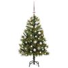 vidaXL Sapin de No&euml;l artificiel avec branches pliables et c&ocirc;nes 150 cm