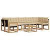 vidaXL Ensemble de canap&eacute;s d'ext&eacute;rieur 8 pc Blanc et Beige