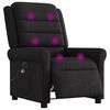 vidaXL Fauteuil de massage inclinable &eacute;lectrique Noir Tissu