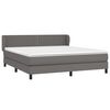 vidaXL Sommier &agrave; lattes de lit avec matelas Gris 180x200 cm Similicuir