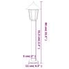 vidaXL Lampadaires d'extérieur 3 pcs noir 80 cm acier inoxydable
