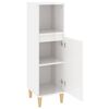 vidaXL Armoire de salle de bain blanc brillant 30x30x100 cm