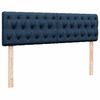 vidaXL Lit ottoman avec matelas bleu 140x190 cm tissu