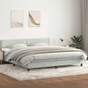 vidaXL Sommier &agrave; lattes de lit et matelas et LED gris clair 180x210cm velours